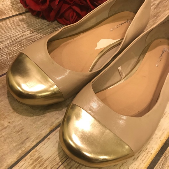 gold flats size 12